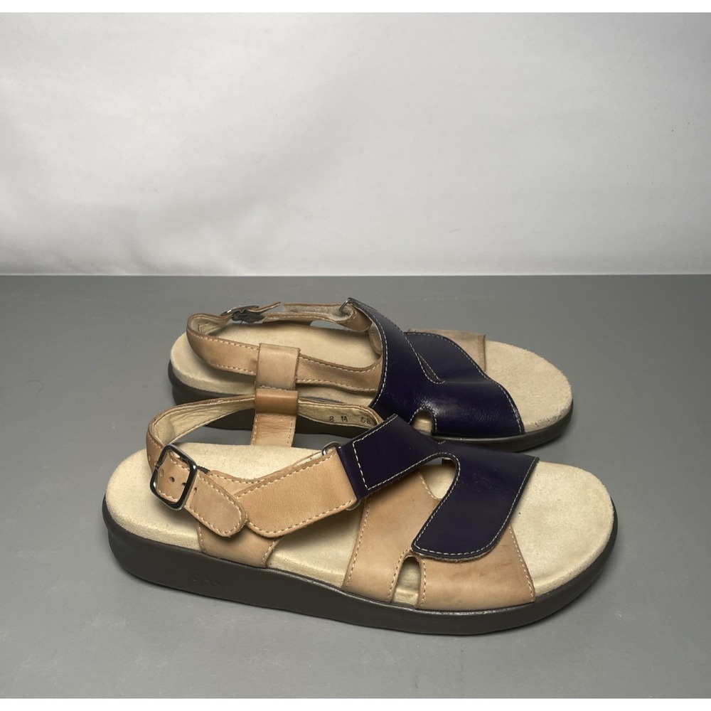 SAS Sandals 8M Leather Huggy Adustable Comfort Sandals